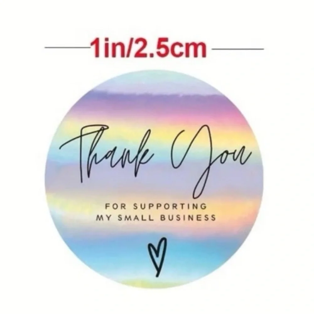 500pcs Thank you supporting my small business sticker